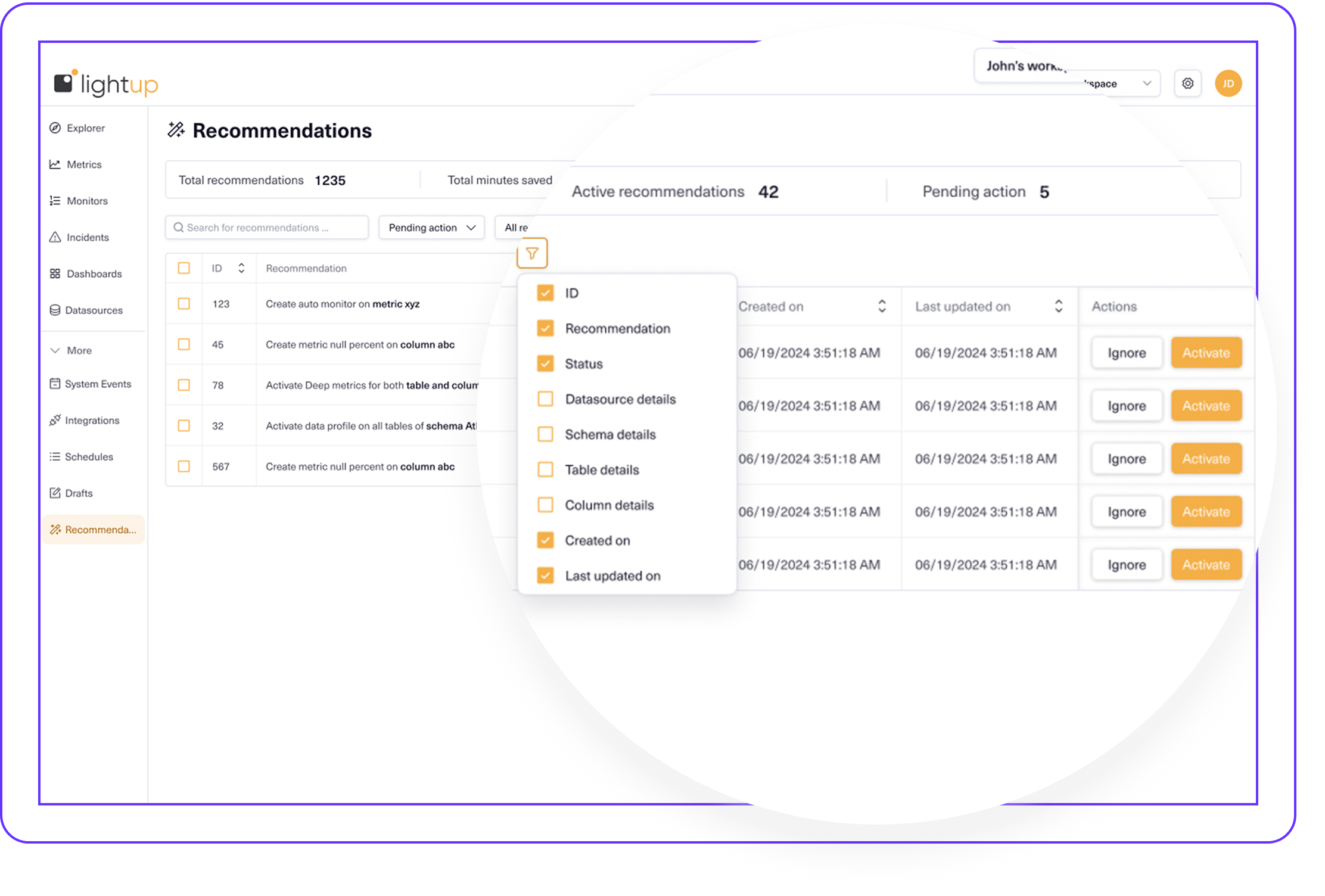 Automated Data Quality Recommendations